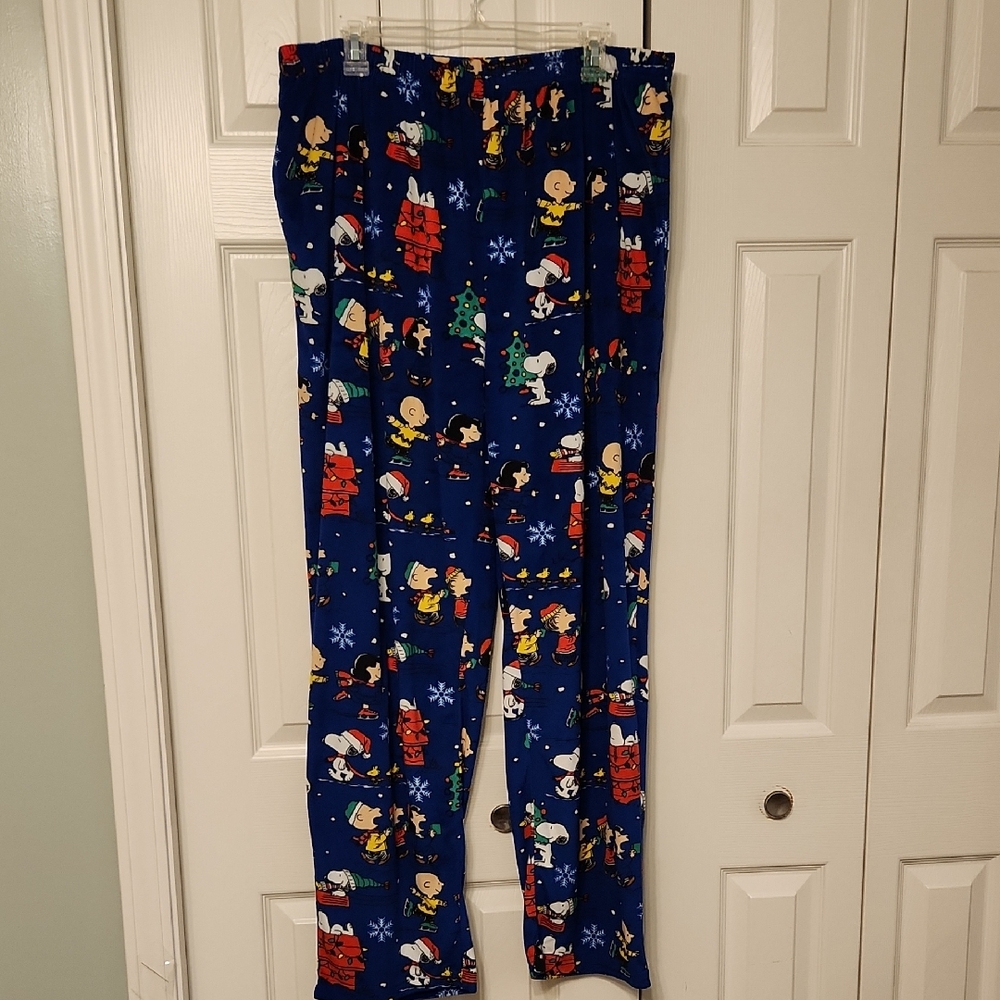 Peanuts Snoopy Fleece Christmas Pajama Pants Size 3X